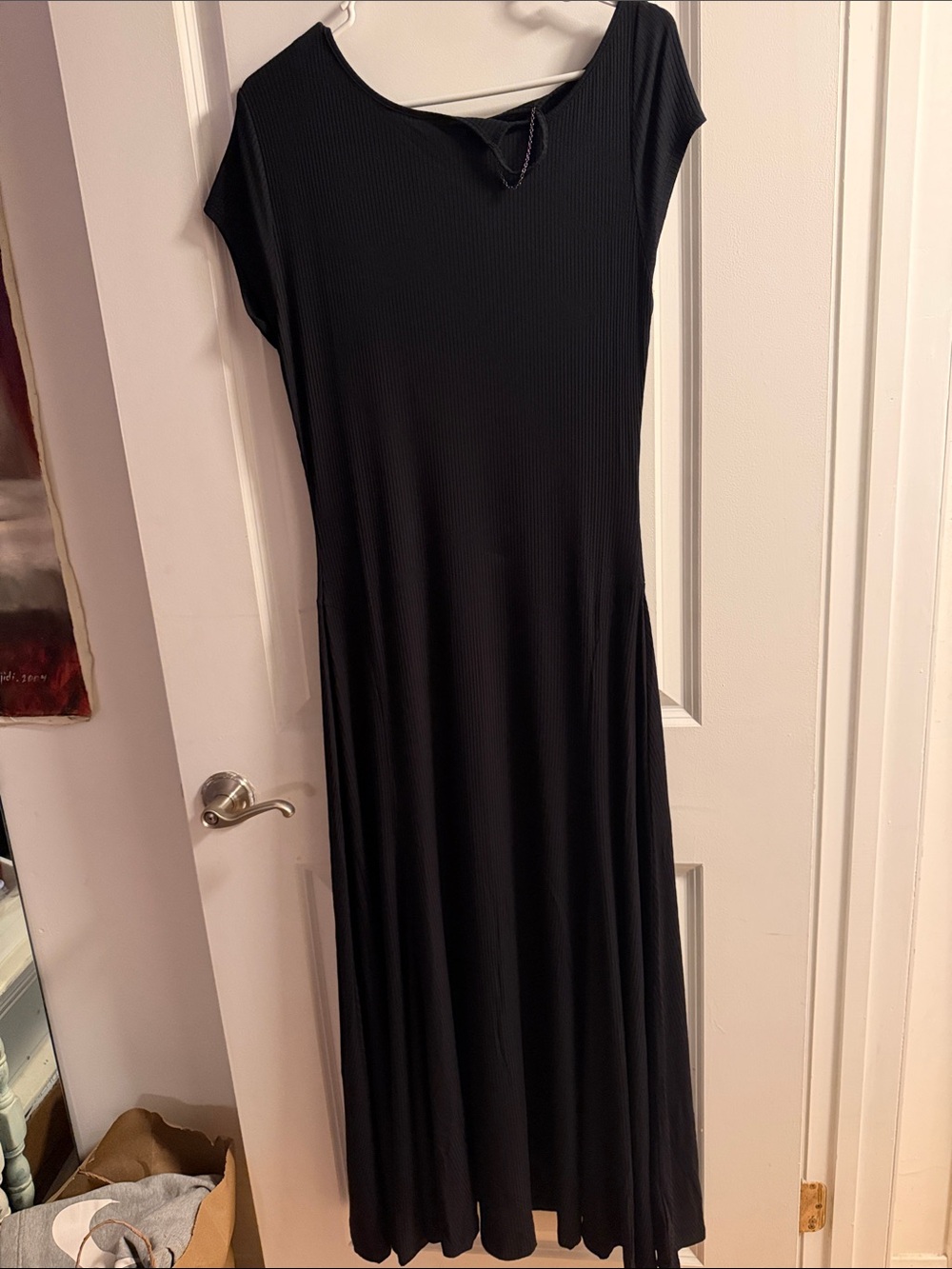Robert Rodriguez Black Ribbed Maxi Dress